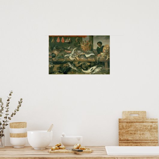 Der Fischmarkt 1618-21 Poster (Küche)