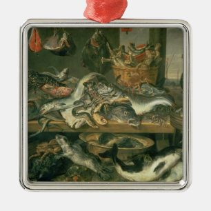 Der Fischmarkt, 1618-21 Silbernes Ornament