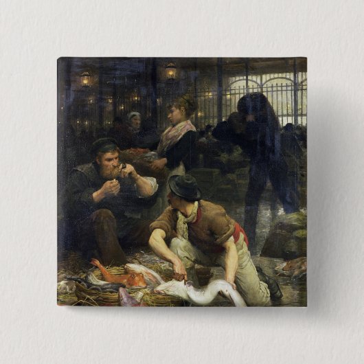 Der Fischmarkt morgens, 1880 Button (Vorderseite)