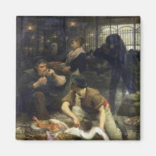 Der Fischmarkt morgens, 1880 Magnet