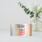 Der Fitnessraum | Dumbbell | Metallic Terminkarte (Stehend Vorderseite)