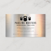 Der Fitnessraum | Dumbbell | Metallic Terminkarte (Rückseite)