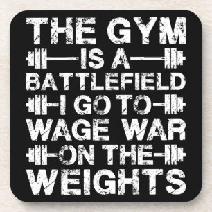 Der Fitnessraum ist ein Schlachtfeld - Workout Mot Untersetzer