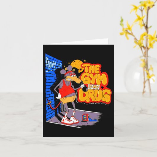 Der Fitnessraum ist mein drogenlustiger Bodybuilde Karte (Gelbe Blume)