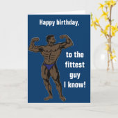 Der fitteste Typ, den ich kenne, Karte (Gelbe Blume)