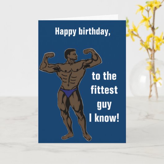 Der fitteste Typ, den ich kenne, Karte (Gelbe Blume)