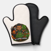 Der Flaming Gardener Ofenhandschuh (Vorderseite/Rückseite)
