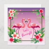 Der Flamingle-Valentinstag des lassend Feiertagskarte (Vorne/Hinten)