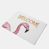 Der Flamingo Fußmatte (Schrägansicht)