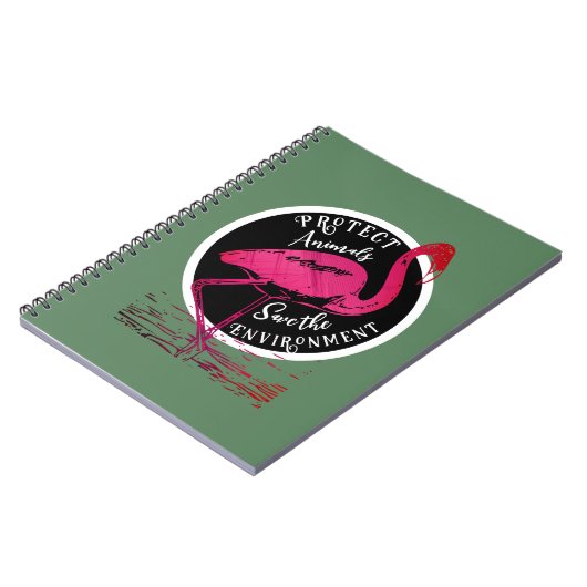 Der Flamingo-Hüter Notizblock (Linke Seite)