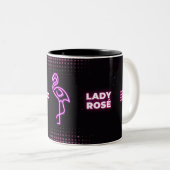 Der Flamingo Man & Lady Rosé Zweifarbige Tasse (VorderseiteRechts)
