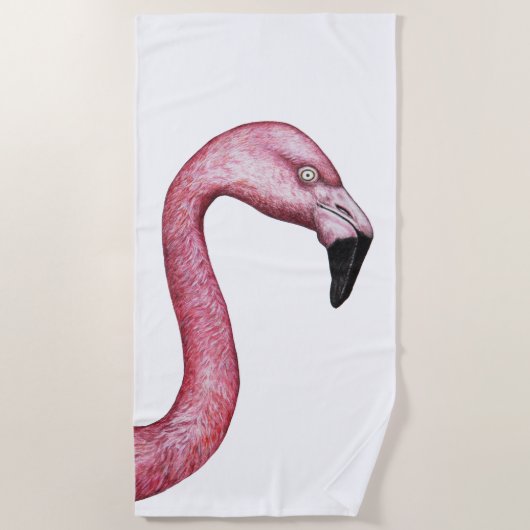 Der Flamingo Strandtuch (Vorderseite)