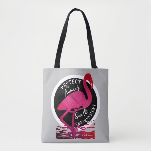 Der Flamingowächter Tasche (Vorderseite)