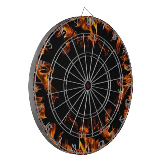 der Flammen-Dartscheibe des wirklichen Feuers Dartscheibe (Vorderseite Links)