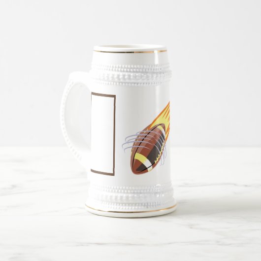 Der Flammende Fußball - Bierglas (Vorderseite Links)