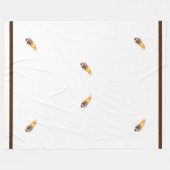 Der flammende Fußball - das Fleeceblanket Fleecedecke (Vorderseite (Horizontal))