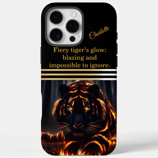 Der flammende Tiger feiert die Nacht Case-Mate iPhone Hülle (Rückseite)
