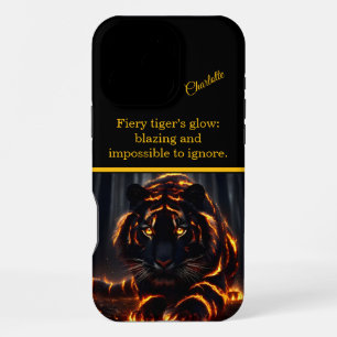 Der flammende Tiger feiert die Nacht iPhone 16 Pro Max Hülle
