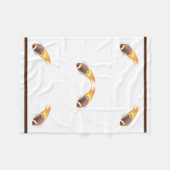 Der Flammenfußball - Fleecedecke (Vorderseite (Horizontal))