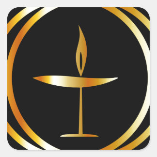 Der Flammenhaufen Quadratischer Aufkleber