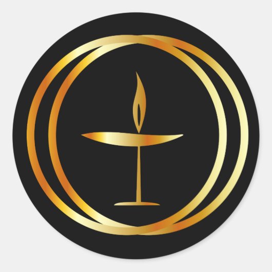 Der Flammenhaufen Runder Aufkleber (Vorderseite)