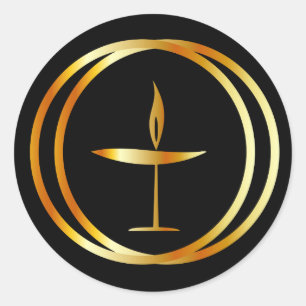 Der Flammenhaufen Runder Aufkleber