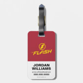 Der Flash | "Blitzschläge" Grafik Gepäckanhänger (Rückseite vertikal)