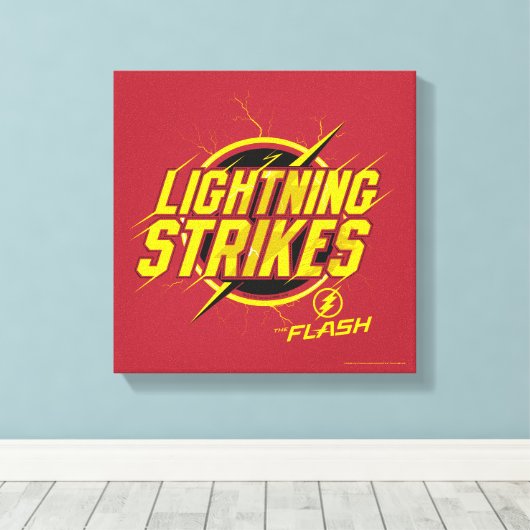 Der Flash | "Blitzschläge" Grafik Leinwanddruck (Insitu (Holzboden))