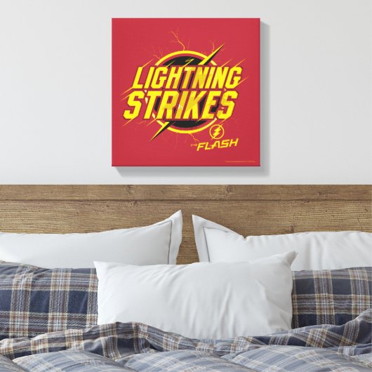 Der Flash | "Blitzschläge" Grafik Leinwanddruck (Insitu (Schlafzimmer))