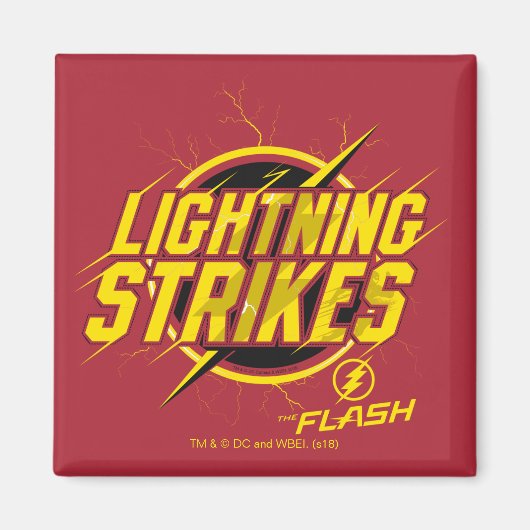Der Flash | "Blitzschläge" Grafik Magnet (Vorne)