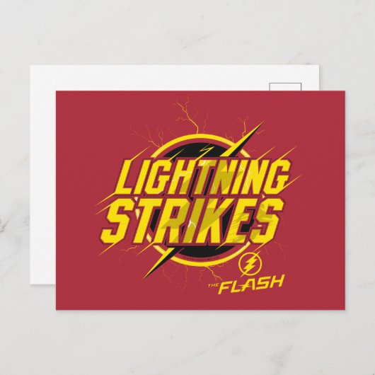 Der Flash | "Blitzschläge" Grafik Postkarte (Vorne/Hinten)