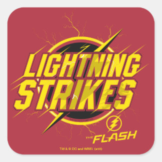 Der Flash | "Blitzschläge" Grafik Quadratischer Aufkleber