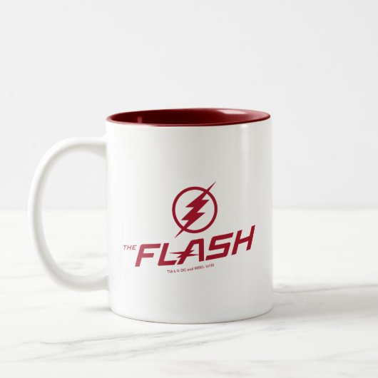 Der Flash | "Blitzschläge" Grafik Zweifarbige Tasse (Links)