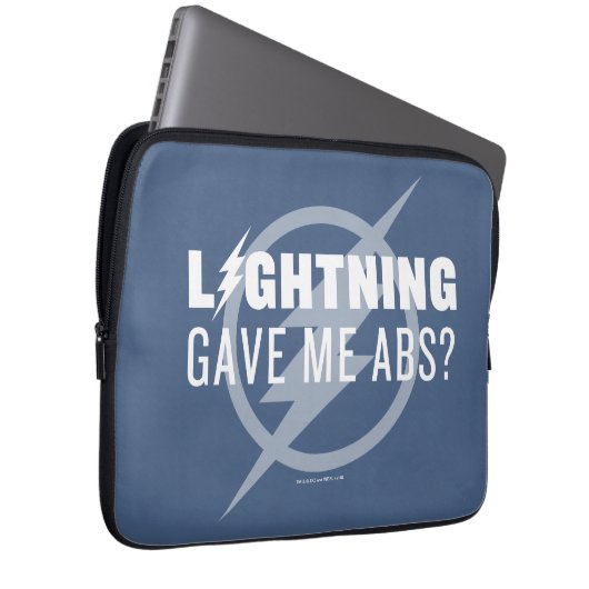 Der Flash | "Der Blitz gab mir Abs?" Laptopschutzhülle (Vorne Rechts)