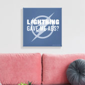 Der Flash | "Der Blitz gab mir Abs?" Leinwanddruck (Insitu (Wohnzimmer))