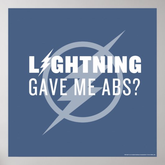 Der Flash | "Der Blitz gab mir Abs?" Poster (Vorne)