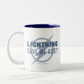 Der Flash | "Der Blitz gab mir Abs?" Zweifarbige Tasse (Links)