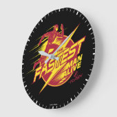 Der Flash | Der schnellste Mensch lebt Große Wanduhr (Winkel)