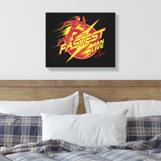 Der Flash | Der schnellste Mensch lebt Leinwanddruck (Insitu (Schlafzimmer))