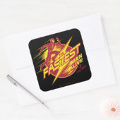 Der Flash | Der schnellste Mensch lebt Quadratischer Aufkleber (Umschlag)