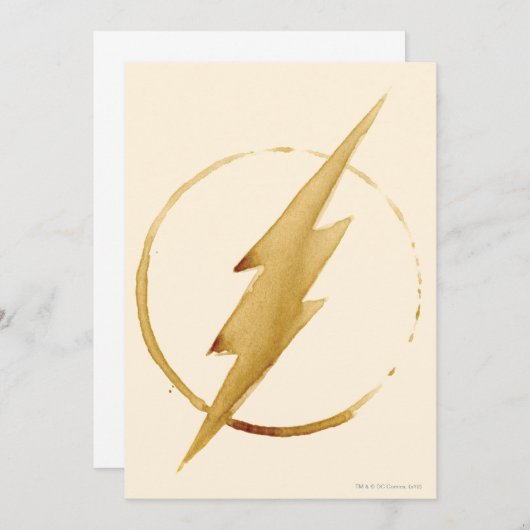 Der Flash | Gelbe BrustEmblem Einladung (Vorne/Hinten)