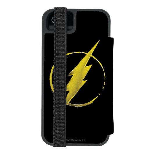 Der Flash | Gelbe BrustEmblem Incipio iPhone Geldbeutel-Hülle (Folio Rückseite)