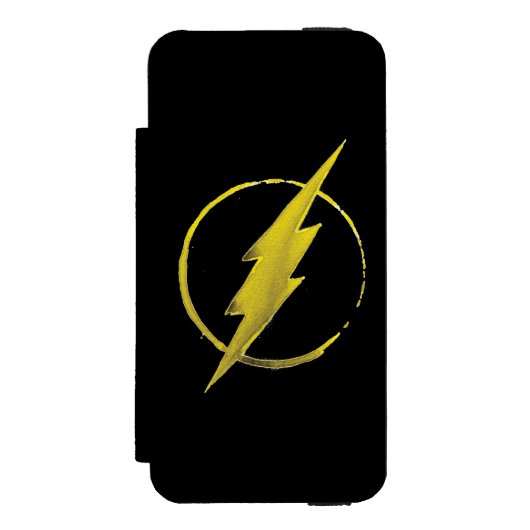 Der Flash | Gelbe BrustEmblem Incipio iPhone Geldbeutel-Hülle (Folio Vorderseite)