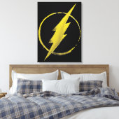 Der Flash | Gelbe BrustEmblem Leinwanddruck (Insitu (Schlafzimmer))