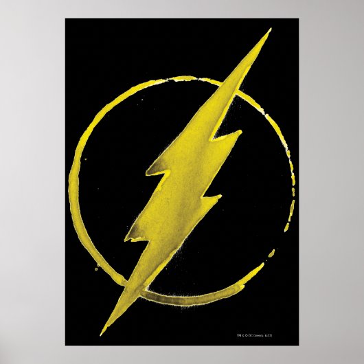 Der Flash | Gelbe BrustEmblem Poster (Vorne)