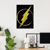 Der Flash | Gelbe BrustEmblem Poster (Heimbüro)