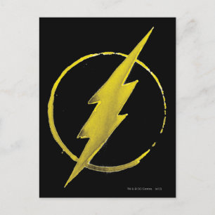 Der Flash   Gelbe BrustEmblem Postkarte