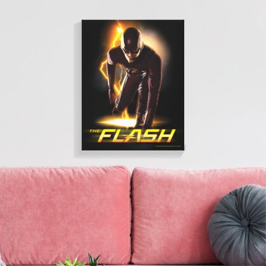 Der Flash | Startposition Sprint Leinwanddruck (Insitu (Wohnzimmer))