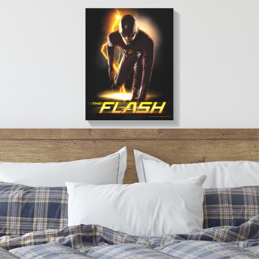Der Flash | Startposition Sprint Leinwanddruck (Insitu (Schlafzimmer))