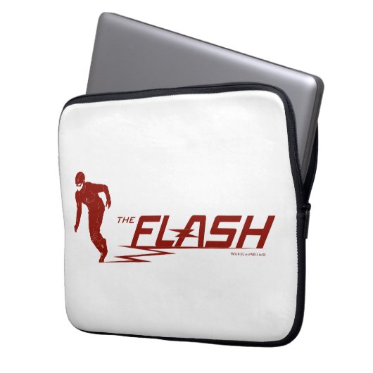 Der Flash | Super Hero Name Logo Laptopschutzhülle (Vorderseite Links)